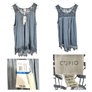 Cupio Blue Sleeveless Blouse